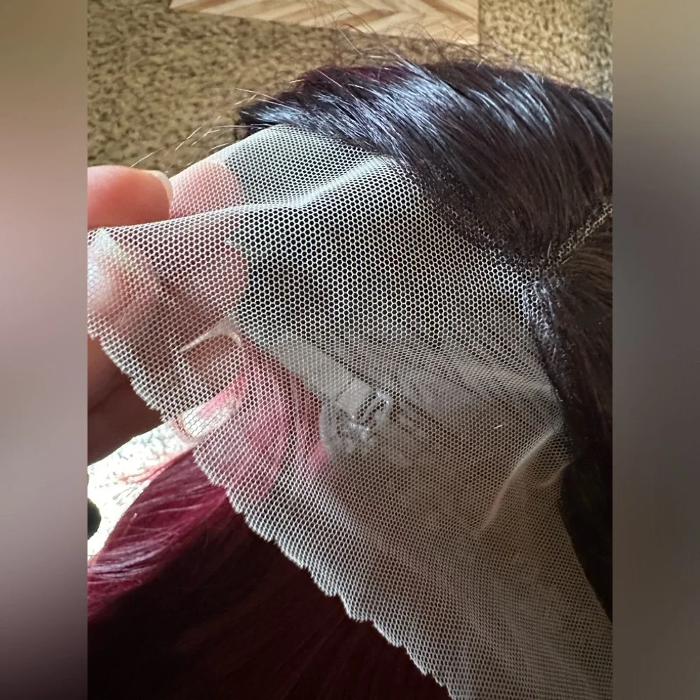 NEW Burgundy Ombre Lace Front Bob Wig w/ Dark Roots | Adjustable